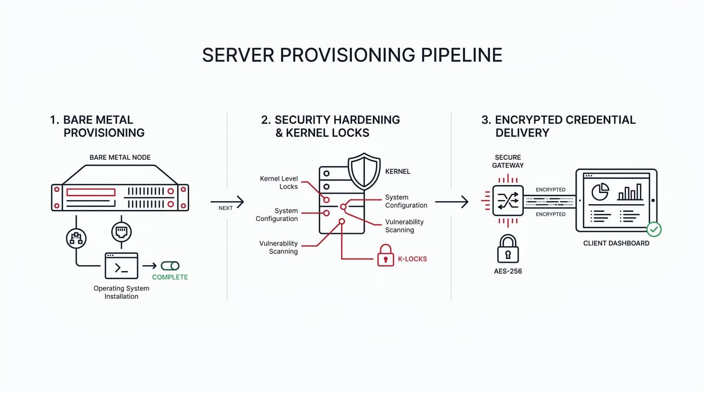 3-Step Server Provisioning Pipeline Architecture